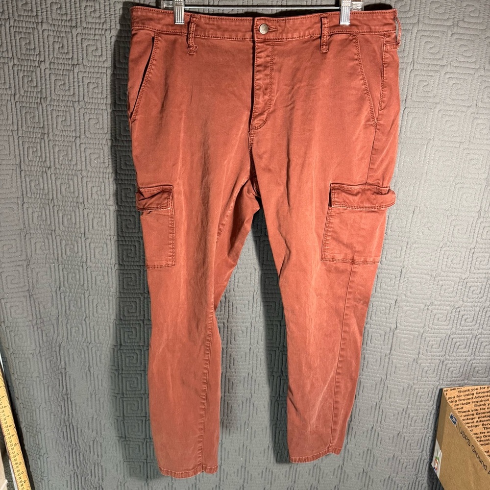 Universal Thread Pants Women’s 18/34r Orange Cargo Utility